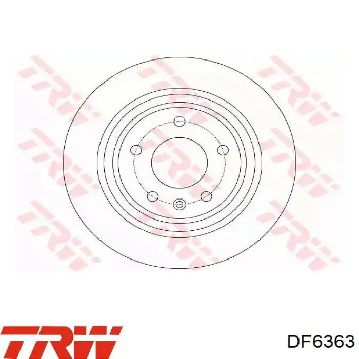 Задний тормозной диск TRW DF6363 цена, от 43.68 USD
