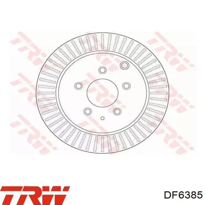 DF6385 TRW диск тормозной задний