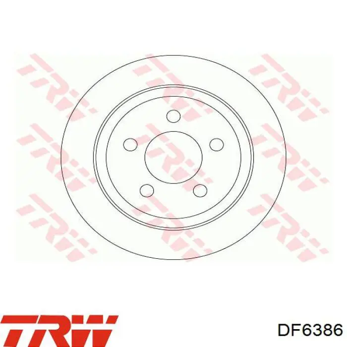 DF6386 TRW диск тормозной задний