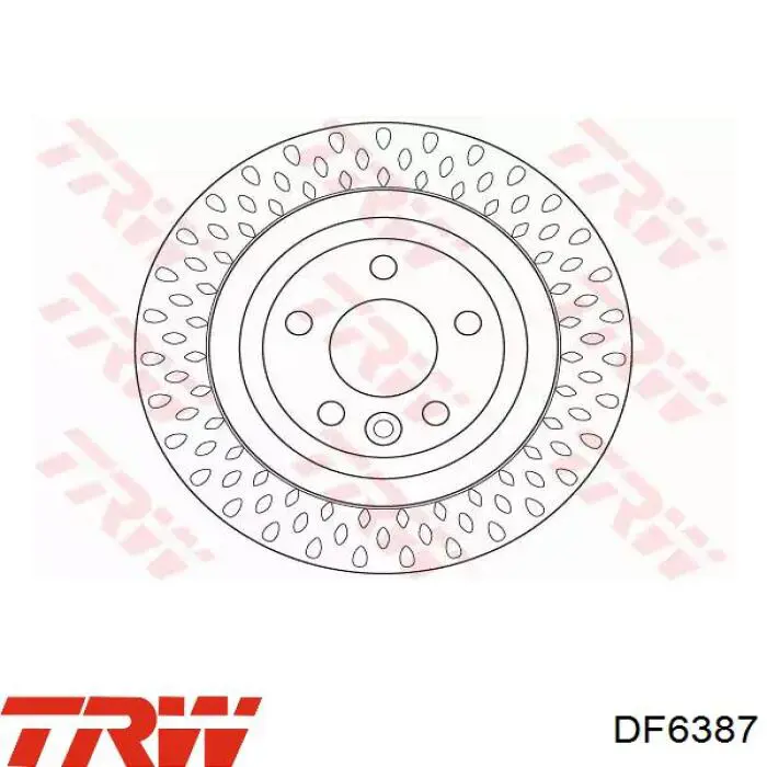 DF6387 TRW диск тормозной задний