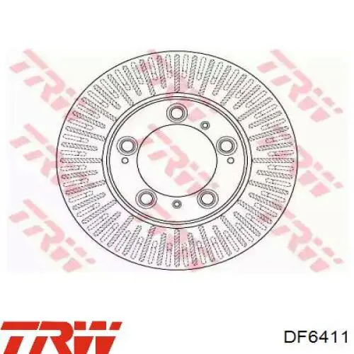 Тормоз дисковый передний TRW DF6411 цена, от 60.44 USD
