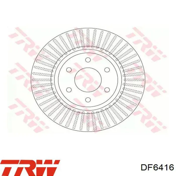 DF6416 TRW диск тормозной передний