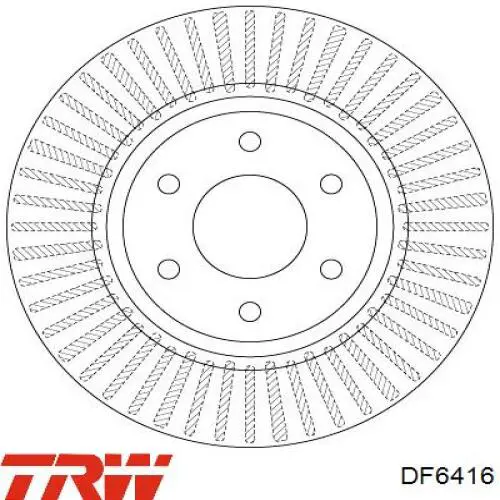 Передние тормозные диски DF6416 TRW