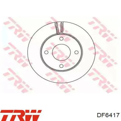 DF6417 TRW disco do freio dianteiro