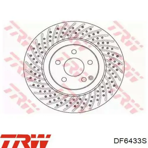 Тормоз дисковый передний TRW DF6433S цена, от 77.17 USD