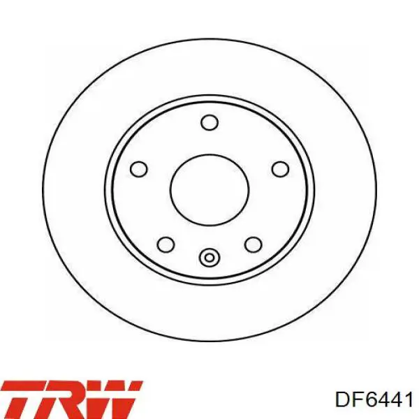 Передние тормозные диски DF6441 TRW