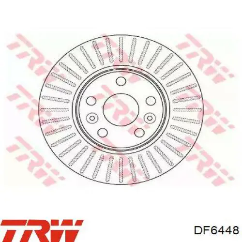 Передние тормозные диски DF6448 TRW