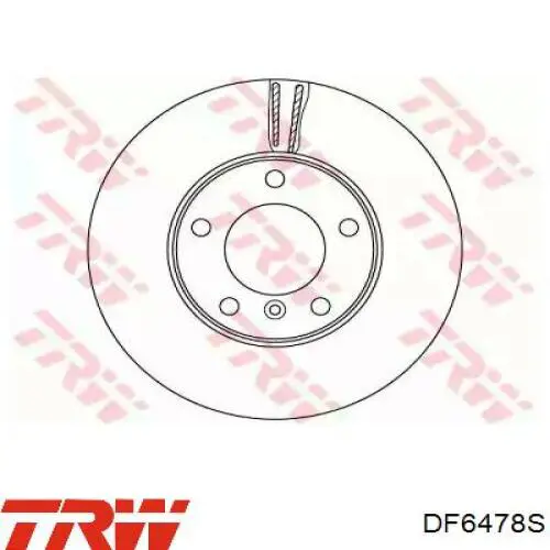 Передние тормозные диски DF6478S TRW