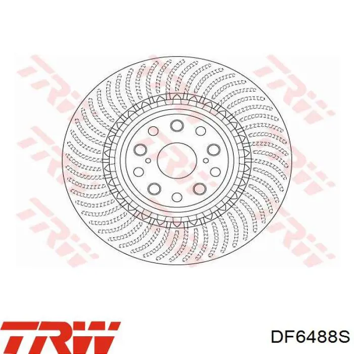 Передние тормозные диски DF6488S TRW