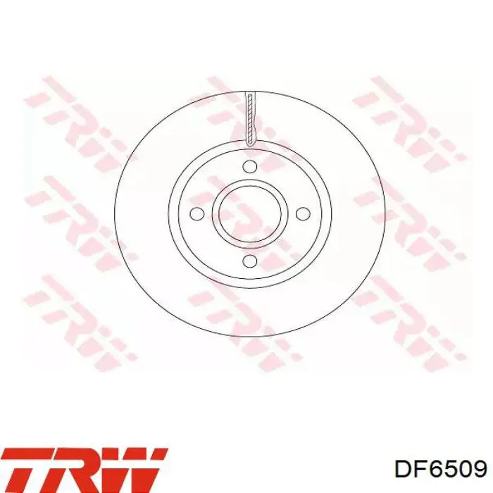DF6509 TRW диск тормозной передний