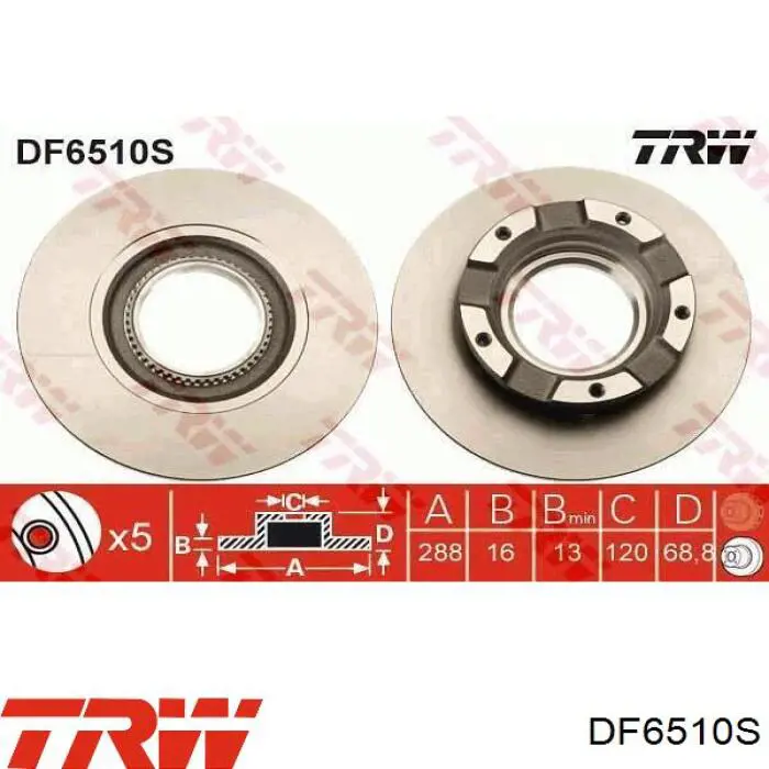 Купить 601022 Daco Диск тормозной задний