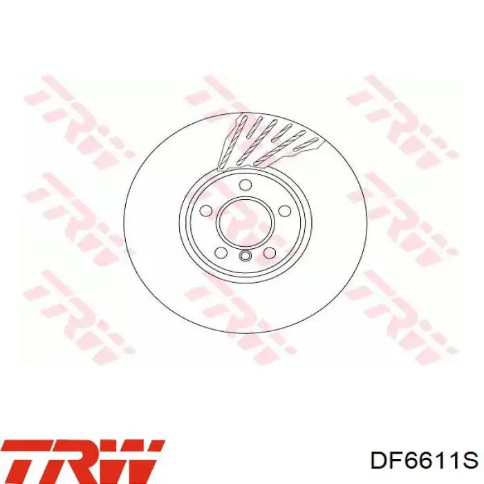DF6611S TRW диск тормозной передний