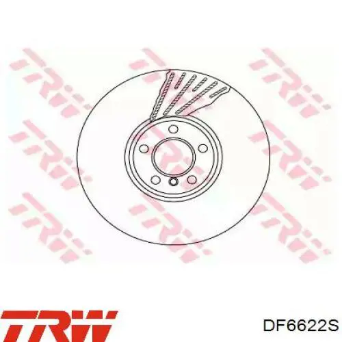 Передние тормозные диски DF6622S TRW