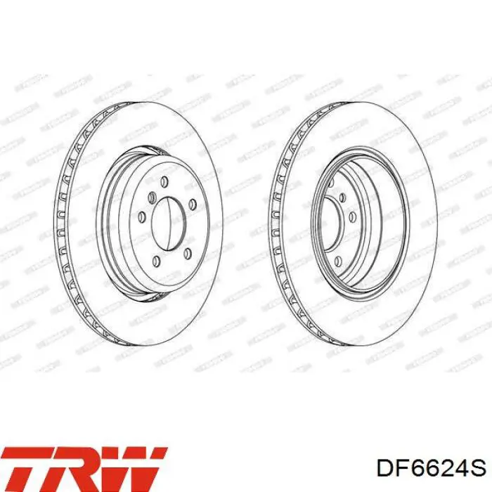 Задний тормозной диск TRW DF6624S цена, от 70.65 USD