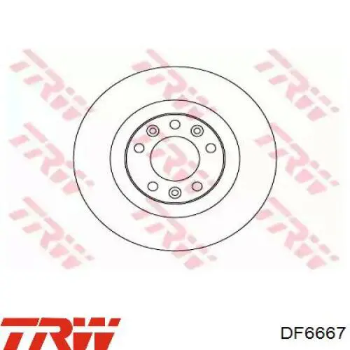 Disco de freno trasero DF6667 TRW