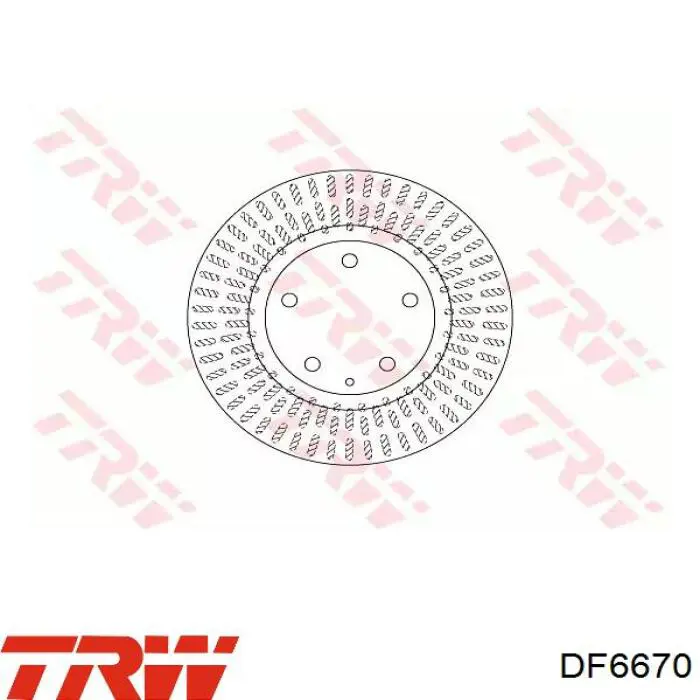 DF6670 TRW disco do freio traseiro
