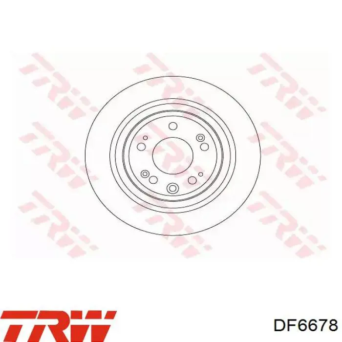 DF6678 TRW disco do freio traseiro