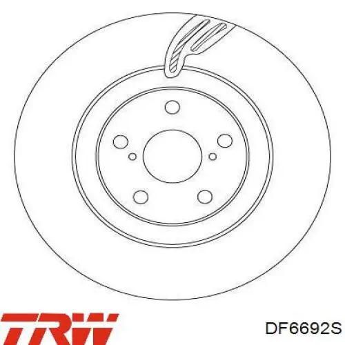 Тормоз дисковый передний TRW DF6692S цена, от 90.16 USD