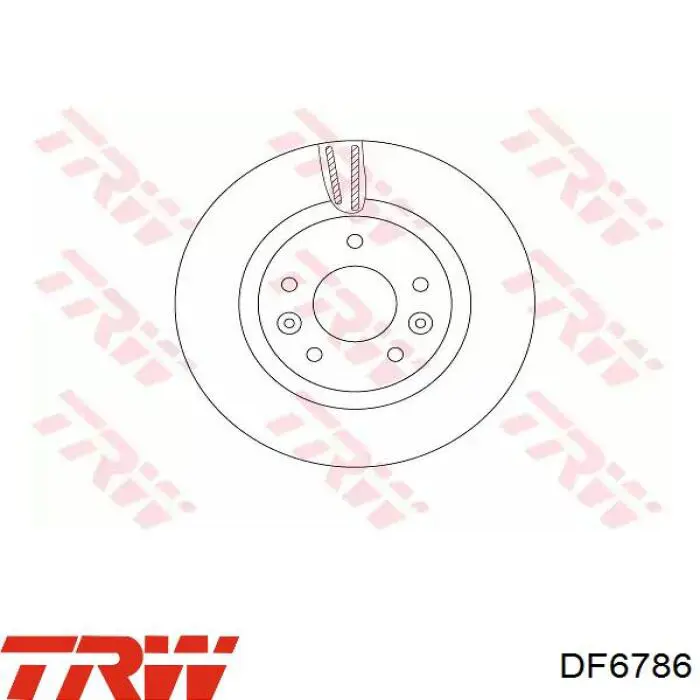 Передние тормозные диски DF6786 TRW