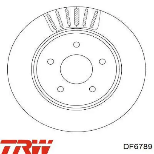 DF6789 TRW диск тормозной задний
