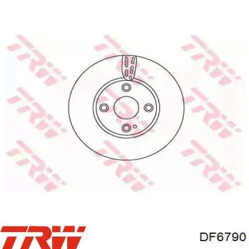 DF6790 TRW диск тормозной задний