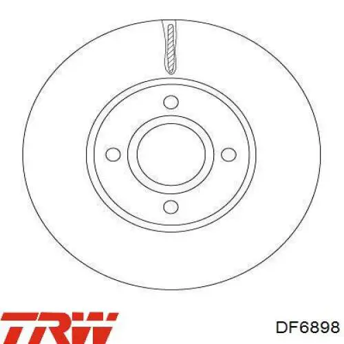 DF6898 TRW disco do freio dianteiro