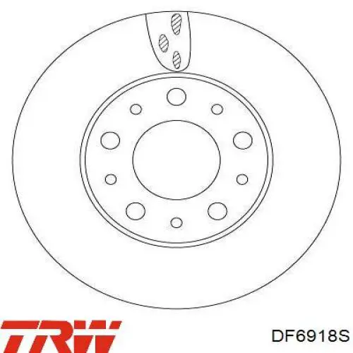 Передние тормозные диски DF6918S TRW