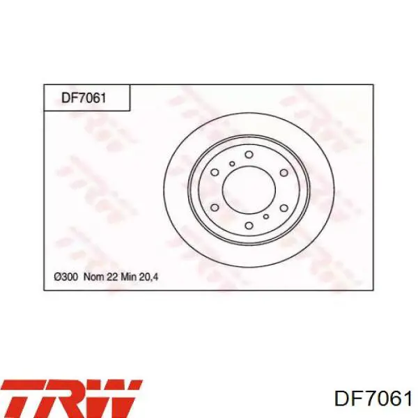 Тормозные диски DF7061 TRW