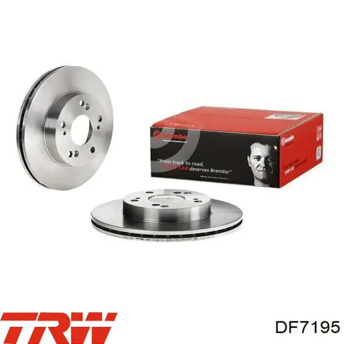 Передние тормозные диски DF7195 TRW