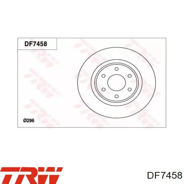 DF7458 TRW передние тормозные диски