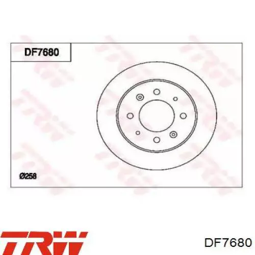 DF7680 TRW Дисковый тормоз