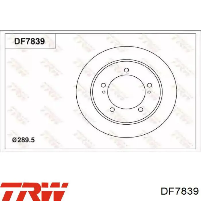 Передние тормозные диски DF7839 TRW