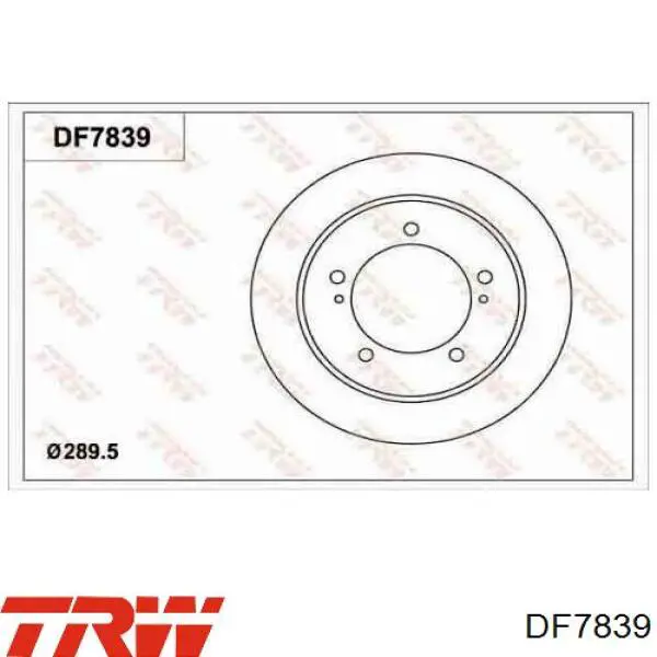 Freno de disco delantero DF7839 TRW