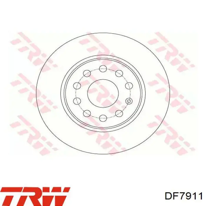 DF7911 TRW диск тормозной задний