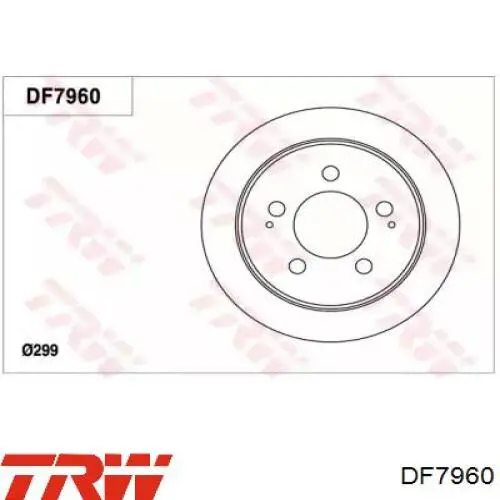 Тормозные диски DF7960 TRW