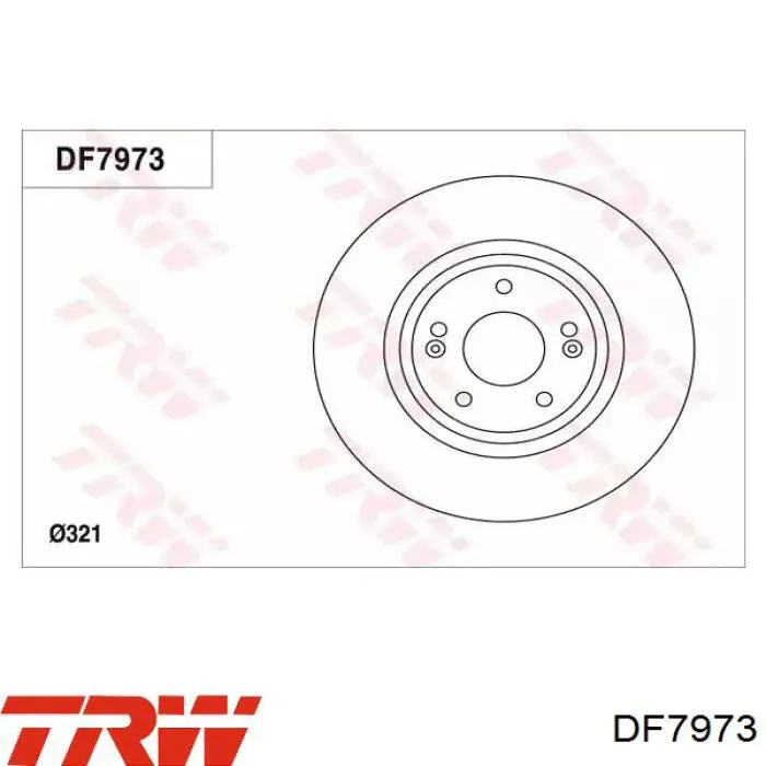 Передние тормозные диски DF7973 TRW