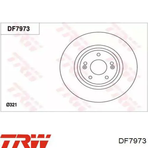 Передние тормозные диски DF7973 TRW