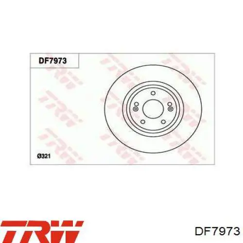 Передние тормозные диски DF7973 TRW