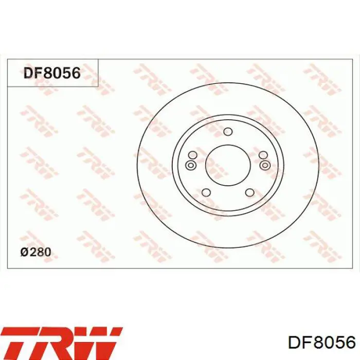 Тормоз дисковый передний TRW DF8056 цена, от 38.79 USD