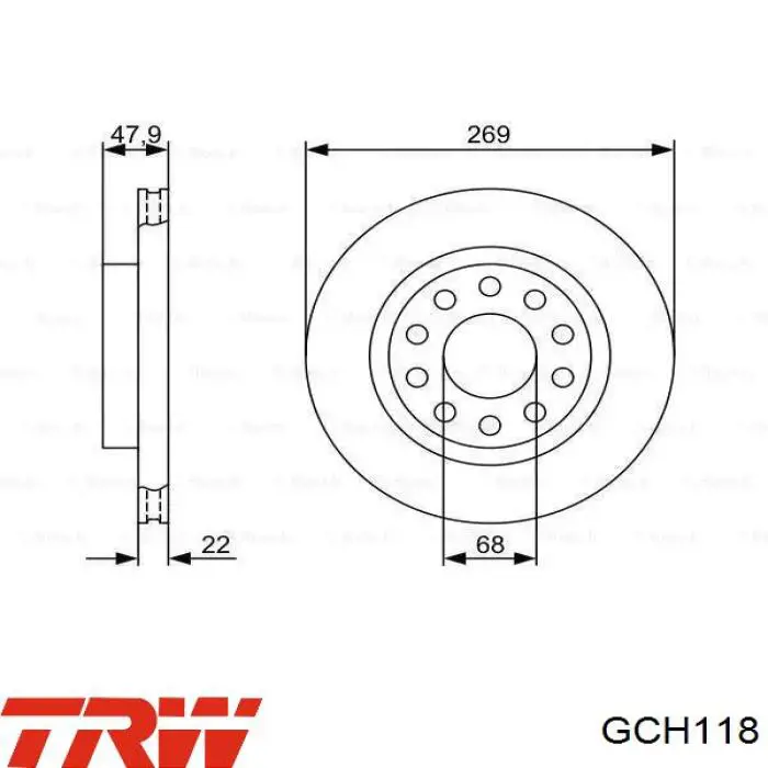 Трос ручника GCH118 TRW