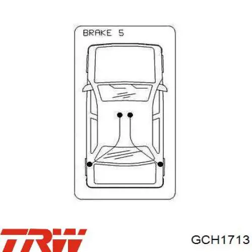 Трос ручника GCH1713 TRW