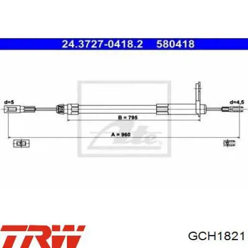 Трос ручника RM4829 Goodrem