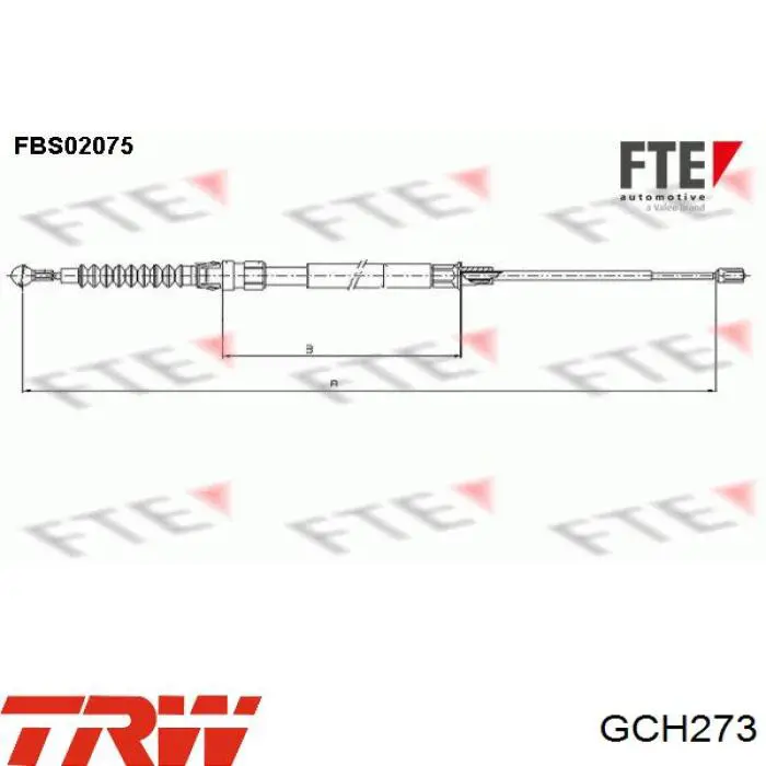Задний трос ручника GCH273 TRW