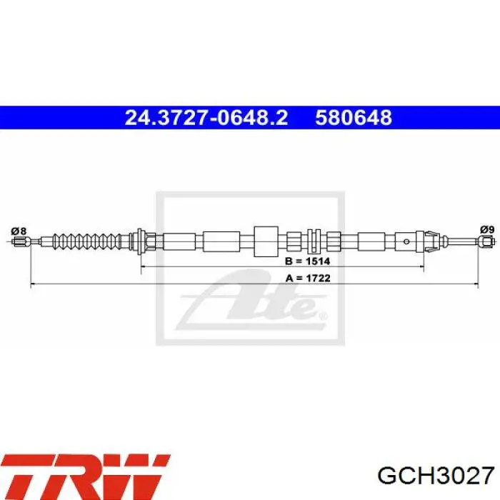 Задний трос ручника Febi 106226 цена, от 12.72 USD