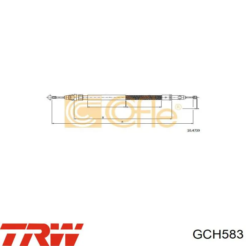 GCH583 TRW трос ручника