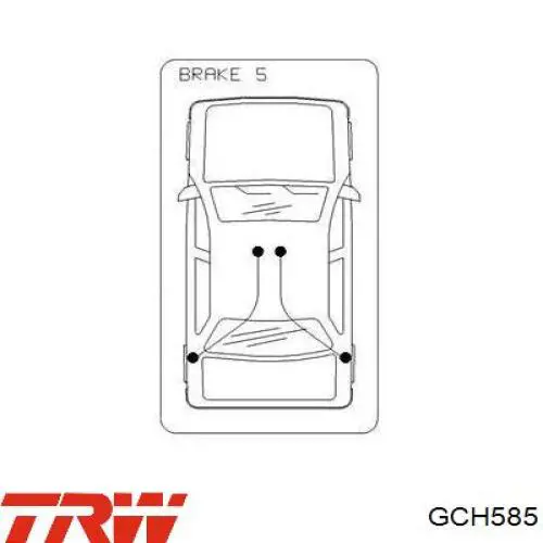 GCH585 TRW трос ручного тормоза задний правый/левый