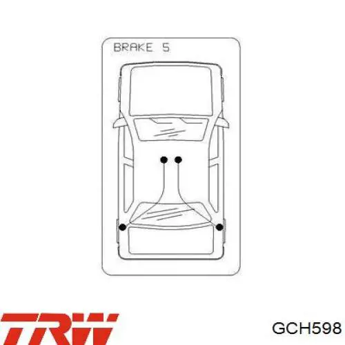 Трос ручного гальма задній, лівий GCH598 TRW