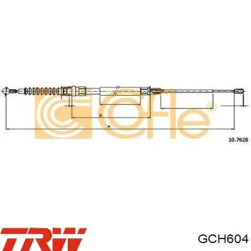 Задний трос ручника GCH604 TRW