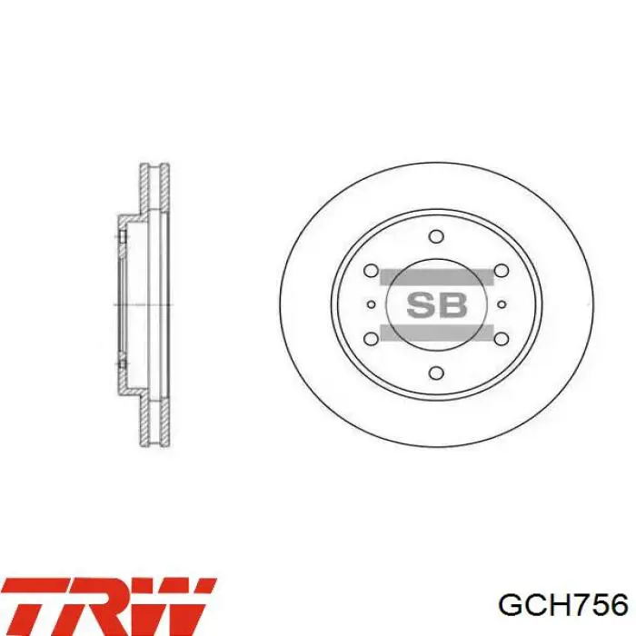 Трос ручника GCH756 TRW