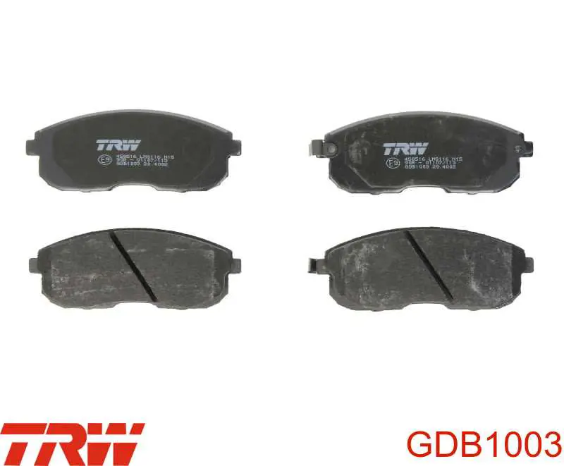 GDB1003 TRW передние тормозные колодки